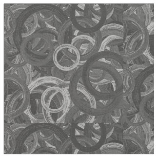 Circles motif mixed grey tones random pattern fabric