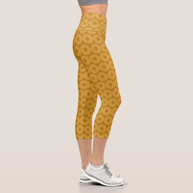  Circles of Brown Capri Leggings (Right)