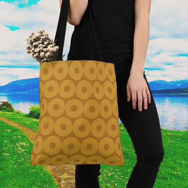  Circles of Brown Funky Tote Bag (Creator Uploaded)