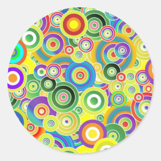 Circles of Colours Classic Round Sticker