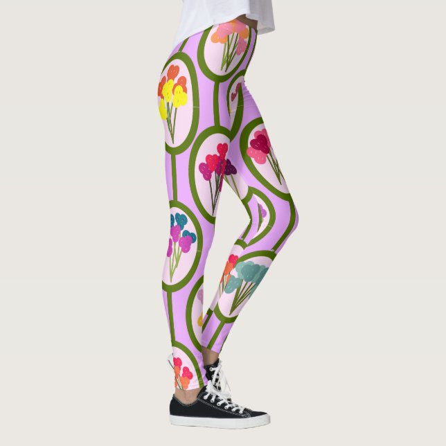 Circles of Flowers  Leggings (Right)
