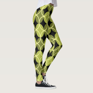 Circles on Circles - Green and Yellow Leggings