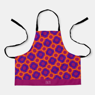 Circles Orange Violet Minimal Pattern Apron