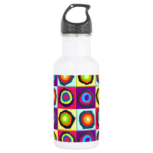 circles pattern 532 ml water bottle (Front)