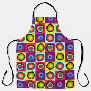 circles pattern apron