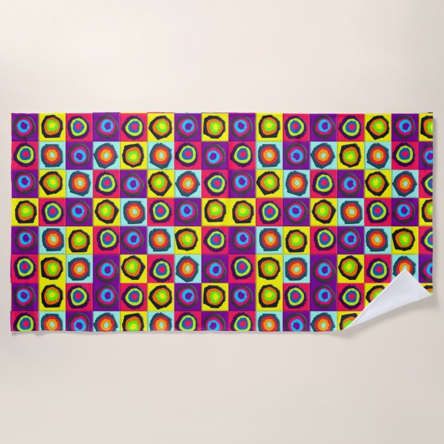 circles pattern  beach towel (Front)
