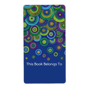 Circles Pattern Bookplates Labels