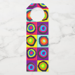 circles pattern bottle tag