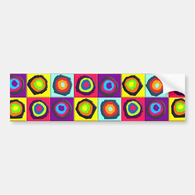 circles pattern bumper sticker (Front)