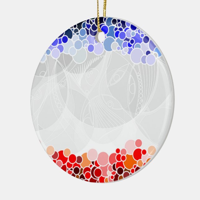 CIRCLES PATTERN CERAMIC TREE DECORATION (Left)