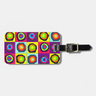 circles pattern elastic hair tie luggage tag