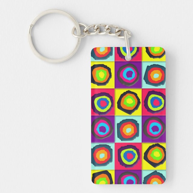 circles pattern elastic key ring (Front)