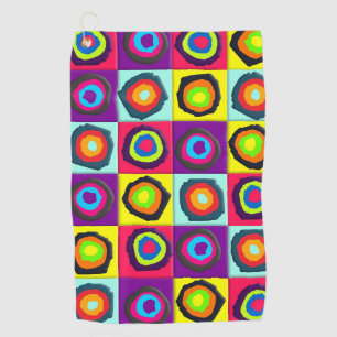 circles pattern golf towel