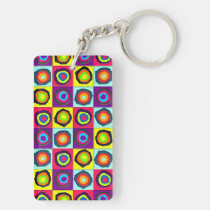 circles pattern key ring