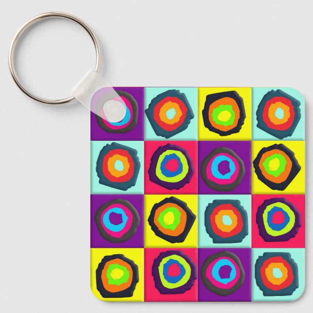 circles pattern  key ring (Front)