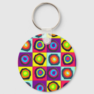 circles pattern key ring