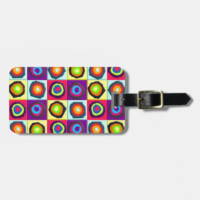 circles pattern luggage tag (Front Horizontal)