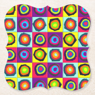 circles pattern paper coaster