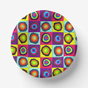 circles pattern paper plate
