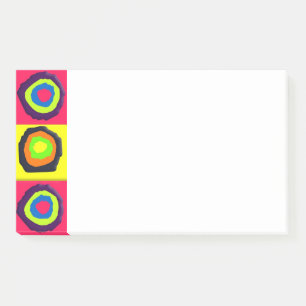 circles pattern post-it notes
