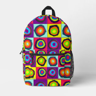 circles pattern printed backpack