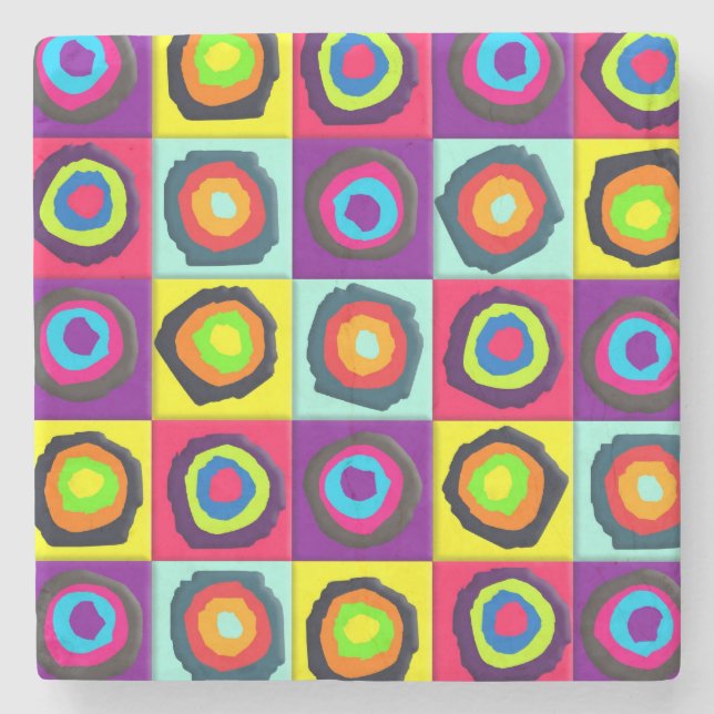 circles pattern  stone coaster (Front)