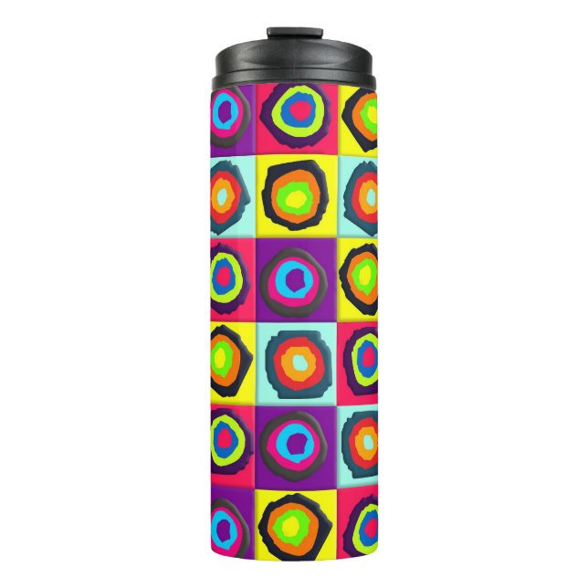 circles pattern  thermal tumbler (Front)