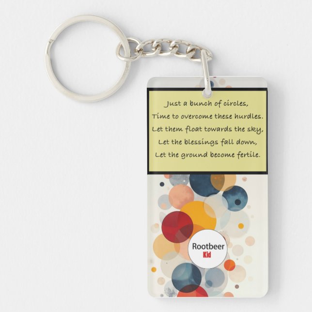 Circles (Poetry) Acrylic Keychain (Front)