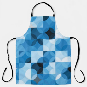 Circles Seamless: Abstract Blue Vintage Apron