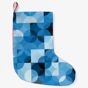 Circles Seamless: Abstract Blue Vintage Small Christmas Stocking