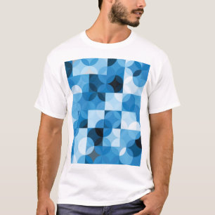 Circles Seamless: Abstract Blue Vintage T-Shirt