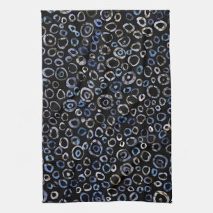 Circles Slate Charcoal Tea Towel