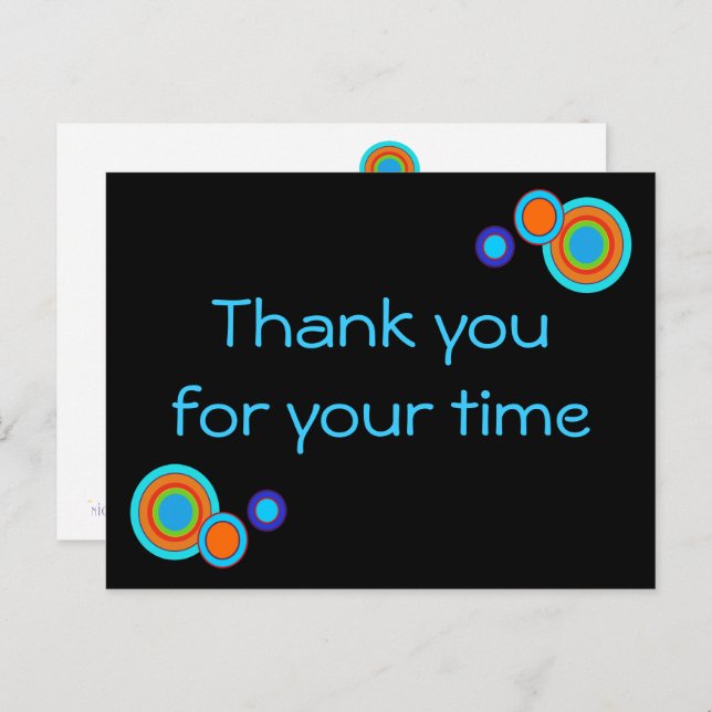 Circles thank you postcard (Front/Back)