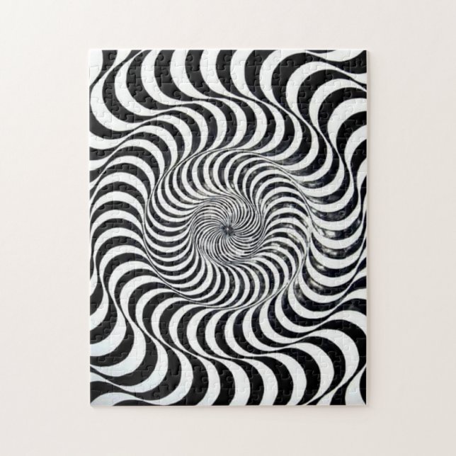 Circles Wavy Spiral Graphic Challenging Puzzle (Vertical)