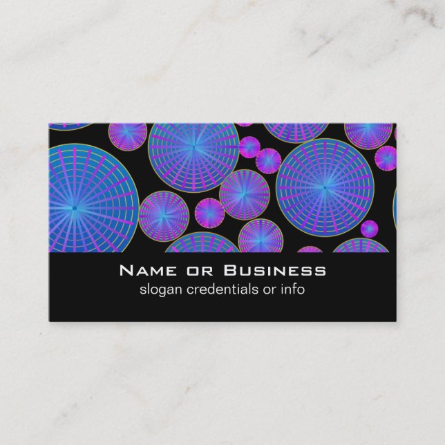Circles Wheels and Discs with Spokes Business Card (Front)
