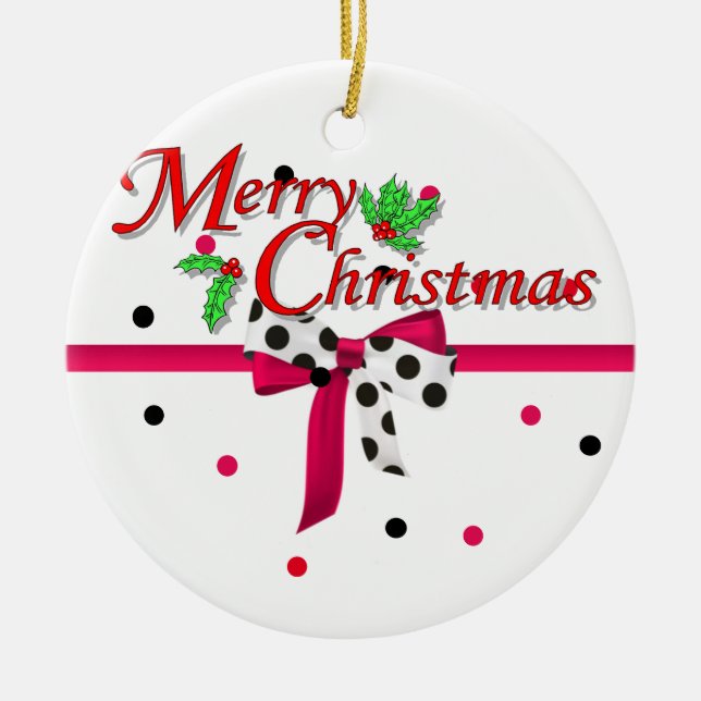 circles with colours, ceramic tree decoration (Front)