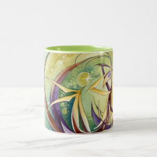 Circles Within Circles Two-Tone Coffee Mug