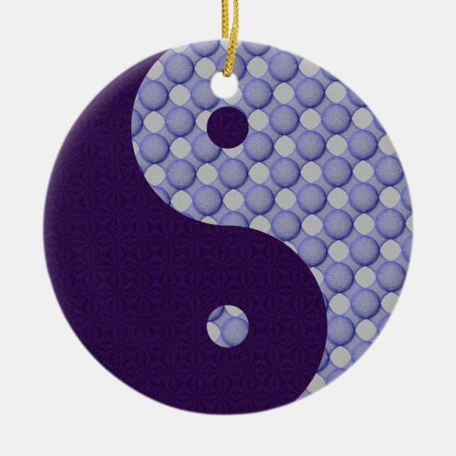 Circles Within Circles Yin Yang Ornament (Front)