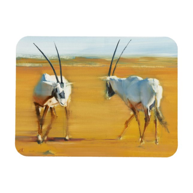Circling Arabian Oryx 2010 Magnet (Horizontal)