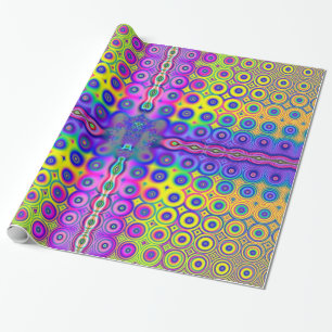 Circling Around Fractal Wallpaper Wrapping Paper