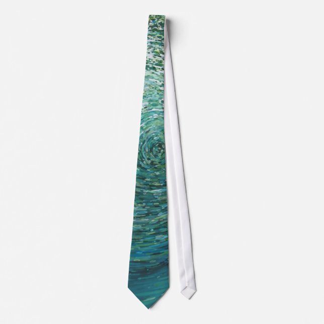 Circling Wave Silk Tie by Margaret Juul (Front)