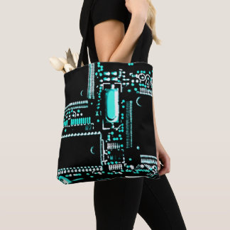 Circuit Aqua 2 all over tote bag