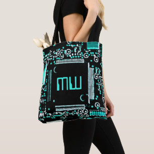 Circuit Aqua 2 Monogram all over tote bag