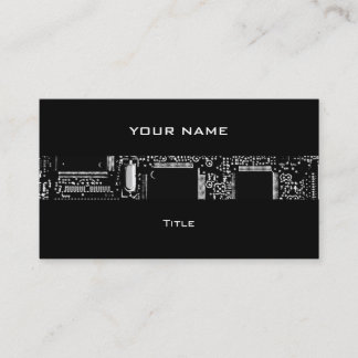 Circuit B &W 2 stripe business card black back