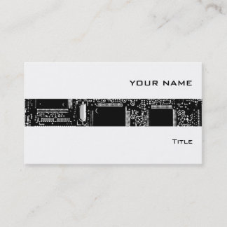 Circuit B & W 2 stripe business card white