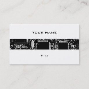 Circuit B & W 2 stripe business card white back