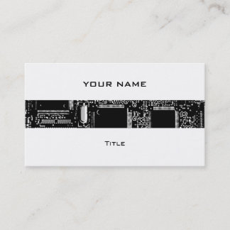 Circuit B & W 2 stripe business card white back