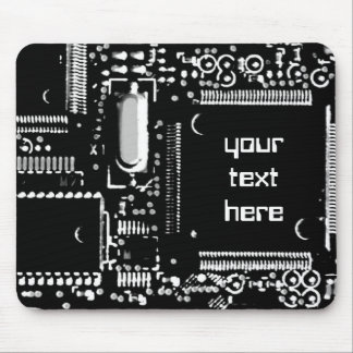 Circuit B&W 2 'Your Text' mouspad Mouse Pad