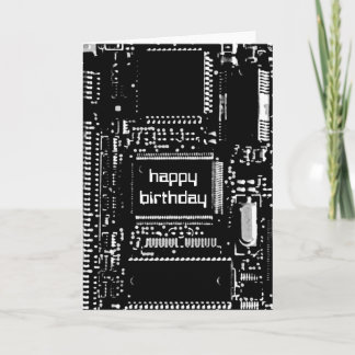 Circuit B&W 'Happy Birthday' card