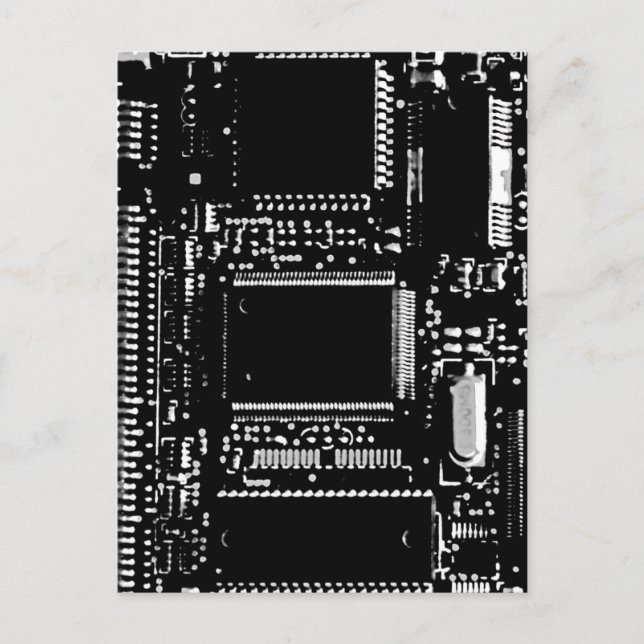 Circuit B&W postcard portrait (Front)